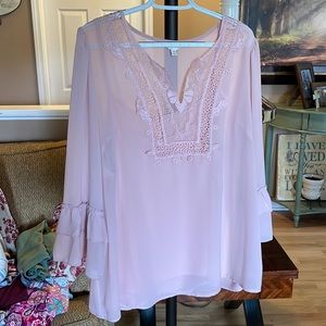 Women’s Adiva 1X sheer blouse